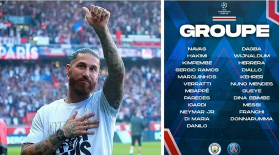 Paris oznamuje soupisku Manchesteru City, Ramos vstupuje na soupisku poprvé