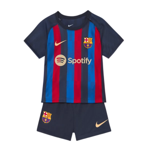 FC Barcelona Dětské Domácí Dres Komplet 2022/23 – Krátký Rukáv