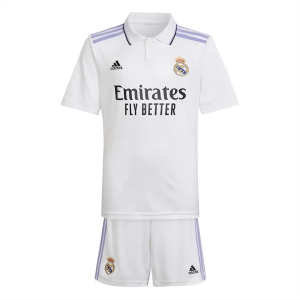 Real Madrid Dětské Domácí Dres Komplet 2022/23 – Krátký Rukáv